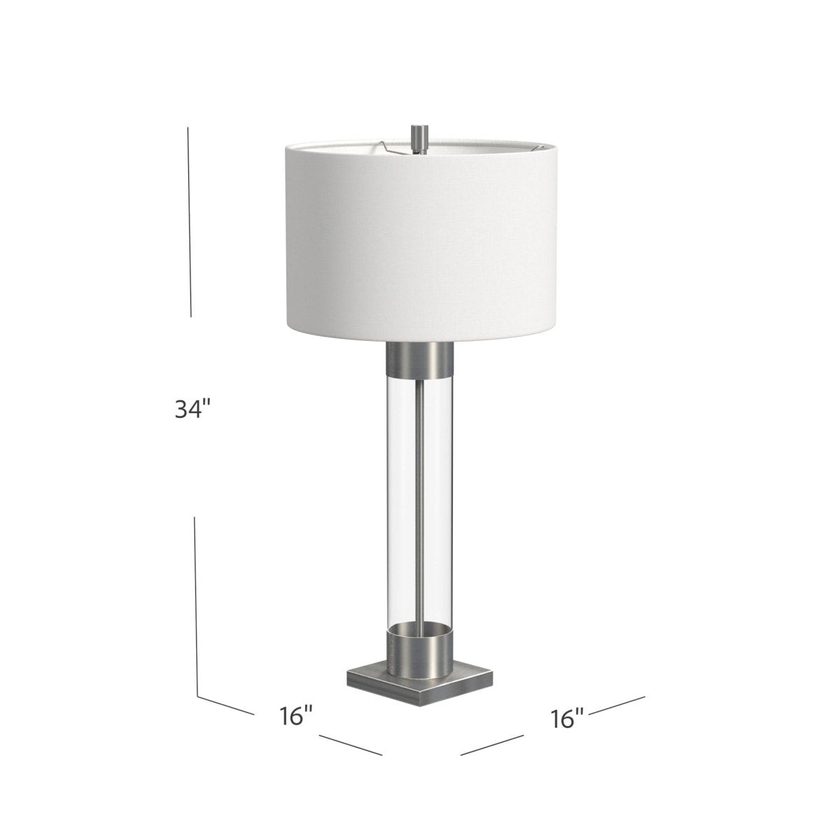 Bassett Mirror Tennison Table Lamp - L3706TEC - L3706TEC - Bassett Mirror - $179.00