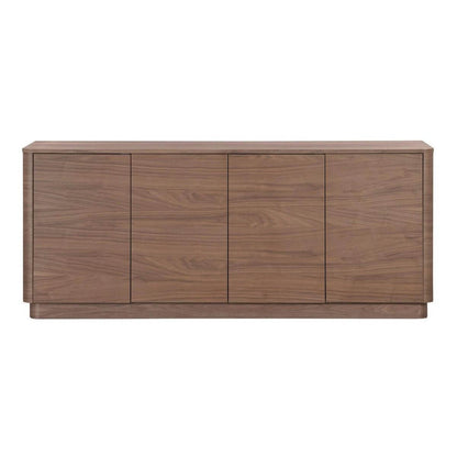 Moes Home 72" Round Off Sideboard Walnut - YR-1008-03 - Moe's Home - $2650.00