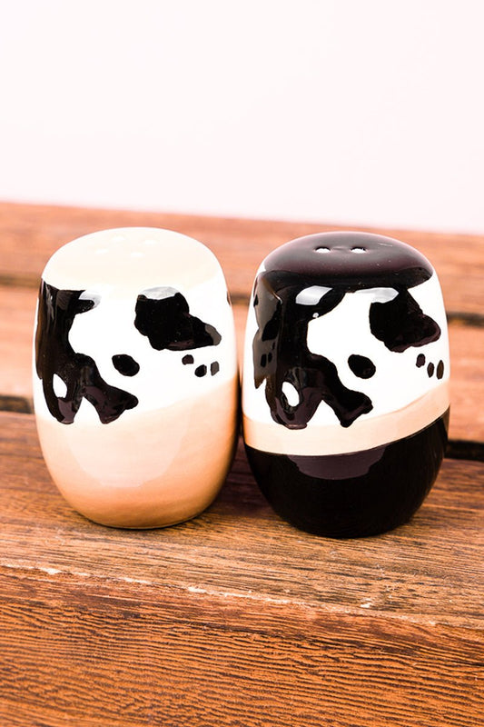 Country Cow Ceramic Salt & Pepper Shaker Set